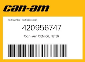 Can-am 420956747 Can-am Genuine Oil Filter -
