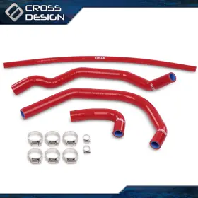 Crossdesign Big20240913-03 Silicone Radiator Hoses Kit Fit For Yamaha Yfz350 Banshee 87-06 Red