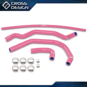 Crossdesign Big20260209-84 Fit For Yamaha Yfz350 Banshee 1987-2006 Pink Silicone Radiator Hoses Kit