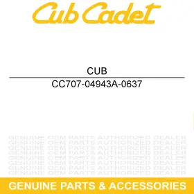 Cub Cadet 707-04943a-0637 Powder Black Back Cover Volunteer 465 467 485 487 747