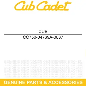 Cub Cadet 750-04769a-0637 Inside Tube Volunteer Wt Tracker Efi Diesel Cab 747