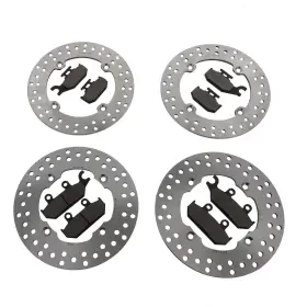 Cycleatv 44222 2015 2016 Can-am Commander Max 1000 4x4 Ltd Front And Rear Brake Rotors Pads