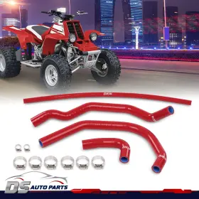 Ds-auto-parts Dsa215791 Fit For Yamaha Yfz350 Banshee 1987-2006 Silicone Radiator Hoses Kit Red