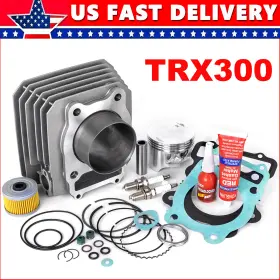 Masaoo37hd176ooo6zb Eway For 1988-2000 Honda Trx300 Fourtrax Cylinder Piston Gasket Kit Big Bore 74mm Atv