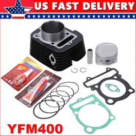 Eway Masaoo37ya11ooo2zb-1f Cylinder Piston Gasket Top End Rebuild Kit For Yamaha Big Bear Yfm 400 00-2012