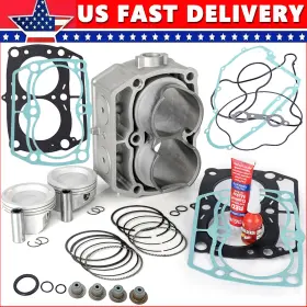 Eway Masaooo37paoo25oo1zb Cylinder Piston Top And Bottom Gasket Kit For Polaris Ranger 800 Rzr 4x4 2008-2014