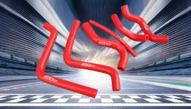 Fsmotoracing Zvzb65aa For Honda Cr125 Cr 125 Cr125r 2000 2001 2002 00 01 02 Red Silicone Hose