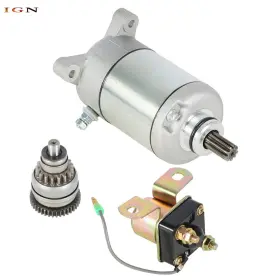 Genrics Ign1935258 For Polaris Sportsman 500 Starter Drive And Relay Solenoid Atv Engine 1996-02 New