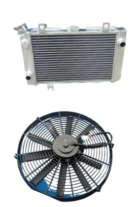 21952410 Gpi Racing Aluminum Radiator Fan For Kawasaki Kvf400 A/b/c/d Prairie 400 1997-2002 00 2001