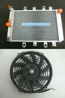 Gpi Racing 2l5v Aluminum Radiator Fan For Atv Quad Yamaha Grizzly 700 Yfm700/550/500 2007-2013