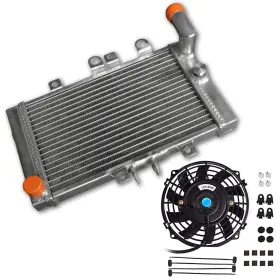 Gpi Racing Nt650 Aluminum Radiator And Fan For 1988-1991 Honda Hawk Gt 1989 1990