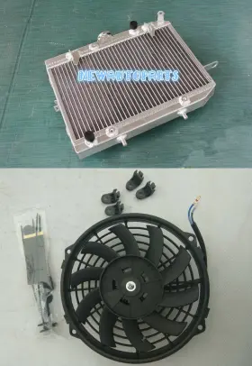 Gpi Racing W4r3 Aluminum Radiator Fan For Honda Atv Rincon 650/680 Trx650f Trx680f 2003-2017