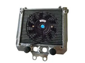 Gpi Racing Zsv84877aas Aluminum Radiator Cooler Fan For 2004-2013 Harley Davidson V-rod Vrscb Vrsca 12