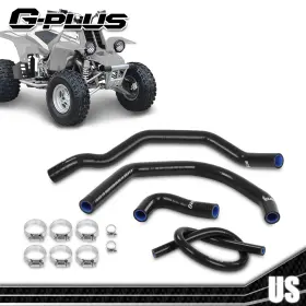 Gplusmotor Gpl23019 Silicone Radiator Hoses Kit Fit For 1987-2006 Yamaha Yfz350 Banshee Black