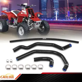 Grandorange E-03shm6438abk Silicone Radiator Hoses Kit Black Fit For 1987-2006 Yamaha Yfz350 Banshee