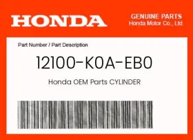 Honda 12100-k0a-eb0 Genuine Cylinder -