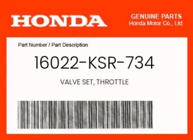 Honda 16022-ksr-734 Genuine Valve Set Throttle -