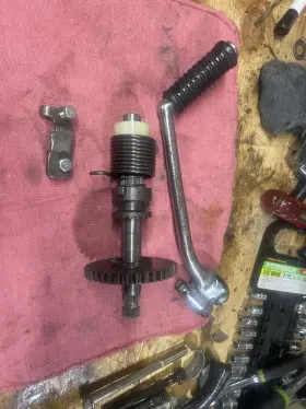 Honda 28251-417-000 1978 Cm400a Hondamatic Kickstart Lever Shaft Gears Assembly Oem