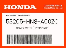 53205-hn8-a60zc Honda Genuine Cover Meter Upper Nh1 -