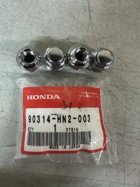 90314-hn2-003 Honda New Wheel Stud Chrome Nut 4 Oem Pn