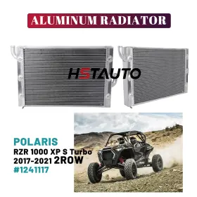 Hstauto 772168045321 Utv Aluminum Radiator For Polaris Rzr 1000 Xp Turbo 2017-2021 2row Mt 50mm
