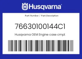 76630100144c1 Husqvarna Genuine Engine Case Cmpl. - 76630100144c1 Husqvarna Genuine Engine Case Cmpl. -
