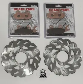 Rapt7 Imp Racing Parts Yamaha Raptor 700 700r Front Brake Discs And Pads Kit
