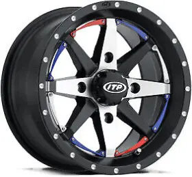 Itp 1422306727b Cyclone Wheel - 14x7 5 2 Offset 4/156 Matte Black/machined