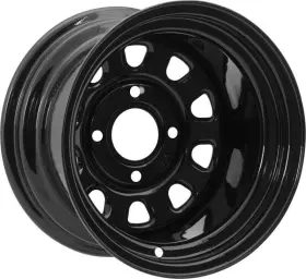 Itp 810113678184 Delta Steel 14x7 / 4/156 4 3 12mm Offset Black Wheel