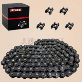 Jinfannibi 761587354275 415h 110 Link Chain For 49/60/66/80cc Heavy Duty 2-stroke Motorized Bicycle Bike