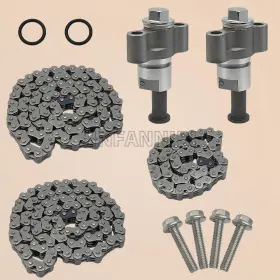 Jinfannibi 92057-0073 Timing Chains And Cam Chain Tensioner Kit For Kawasaki Prairie/brute Force 650 750