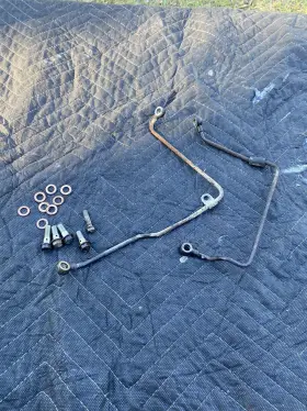 32102-1594 Kawasaki 00 Bayou 220 2x4 Engine Oil Lines Banjo Bolts Washers Line Klf220 32102-1594 Kawasaki 00 Bayou 220 2x4 Engine Oil Lines Banjo Bolts Washers Line Klf220