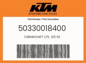 Ktm 50330018400 Genuine Crankshaft Cpl. 125 Sx -
