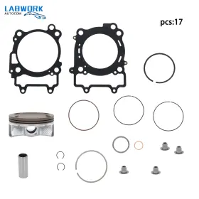 Labworkauto 3022288 Top End Rebuild Kit Piston Ring Set With Gaskets Std Bore 99mm For Rzr 570 12-16