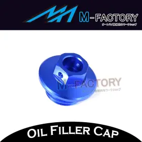 M-factory Rmdoc021butrx450rus043 Blue Cnc Billet Gyro Oil Filler Cap Plug For Honda Atv Trx450r Trx450rx 18-19