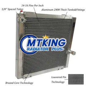 Motoking 237y-1-us Aluminum Radiator For 2018-2023 Can Am Maverick X3 Max R/xrs Turbo Commander 700