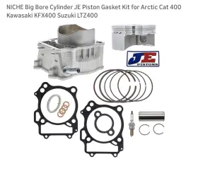 Niche Qmp-118j0001 65031 Big Bore Cylinder Je Piston Gasket Kit For Arctic Cat 400 Kawasaki Kfx400 Suzuki