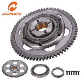 58585 Oumurs Starter Clutch Gear Idler With Bolts For Yamaha Grizzly 660 Yfm660f 4x4 2002 Atv