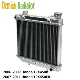 Ozmich 054y3-us Atv Radiator Fit 2004-2009 Honda Trx450r Trx450er 2005 2006 07 Polished Aluminum