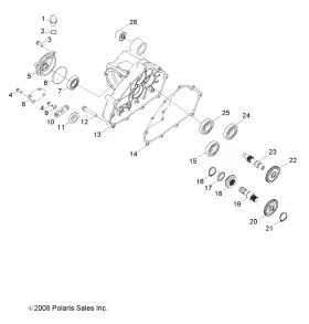 Polaris 0454556 Output Pinion Genuine Oem Part Qty 1