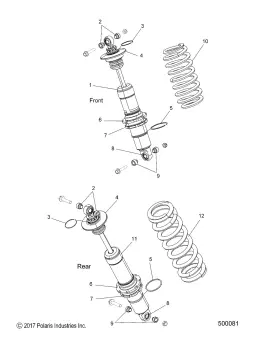 Polaris 1501226 Circlip-spring Retainer 1 Per Shock Genuine Oem Part Qty