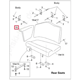 Sea-doo 204613672 Sea-doo New Oem Armrest Starboard