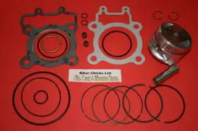 Shindy Piston 04-101 Kawasaki 1988-02 Klf220 Bayou Kit And Top End Gaskets Std