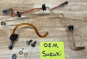 16820-19032 Suzuki 1971 1972 1973 Oem Trail Hopper 50 Oil Pump Lines Fitting Mt50 Parts Only