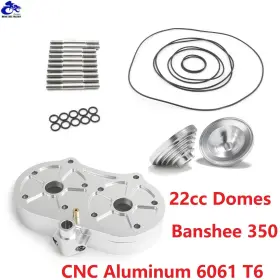 Tarazon Atv-yam-chk-017-sil-8261-115 64-66mm Billet For Yamaha Banshee 350 Pro Design Head 22cc Domes O-rings Kit
