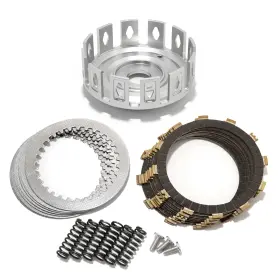 Zh-atv-000010-sil-ef-224 Tarazon For Yamaha Yfz 450 07-09 Cnc Silver Clutch Basket Discs Steel Plates Springs Kit