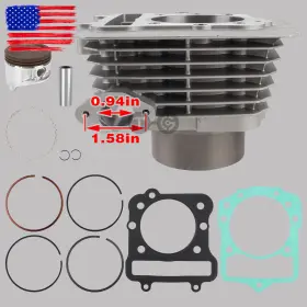 Topgearsltd Oc0025pr107ll Cast Aluminium Engine Cylinder Piston Kit For Kawasaki Bayou 300 Klf300b 89-2004