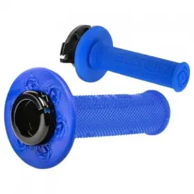 Torc1 Racing 4650-0302 Defy Lock On Hot Lap Mx Grips Blue For Atv/utv