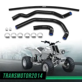 Transmotor2014 Tra32278 Fit For 1987-2006 Yamaha Yfz350 Banshee Black Silicone Radiator Hoses Kit