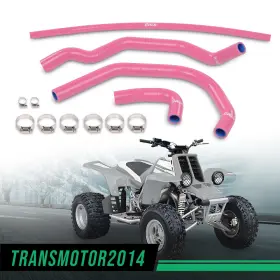 Tra332345 Transmotor2014 Fit For 1987-2006 Yamaha Yfz350 Banshee Silicone Radiator Hoses Kit Pink